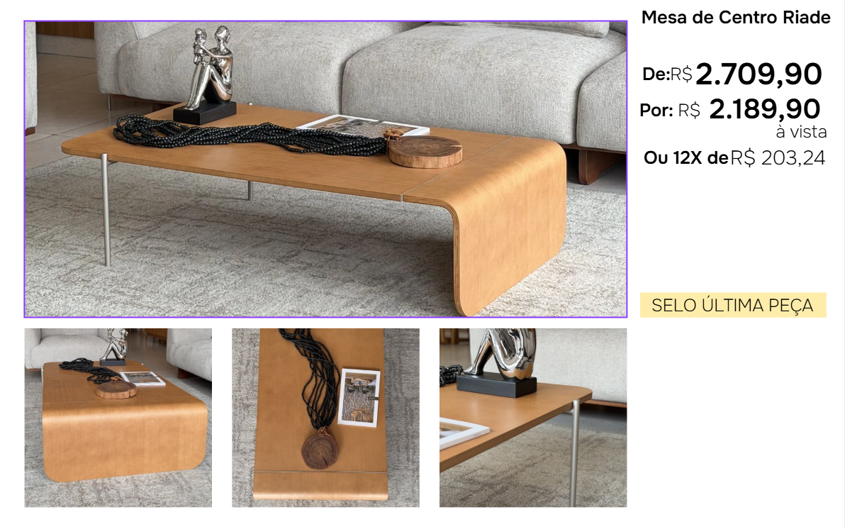 Mesa de Centro Riade